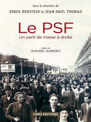 cover image of Le PSF. Un parti de masse à droite (1936-1940)